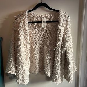 Sadie & Sage ivory popcorn cardigan